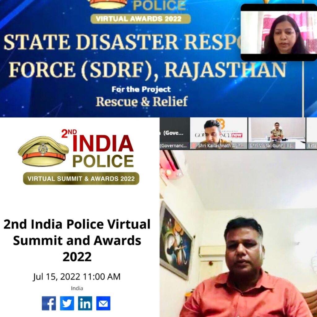 SDRF राजस्थान को मिला सम्मान”, आईपीएस पंकज चौधरी ने एसडीआरएफ़ के जवानों को समर्पित