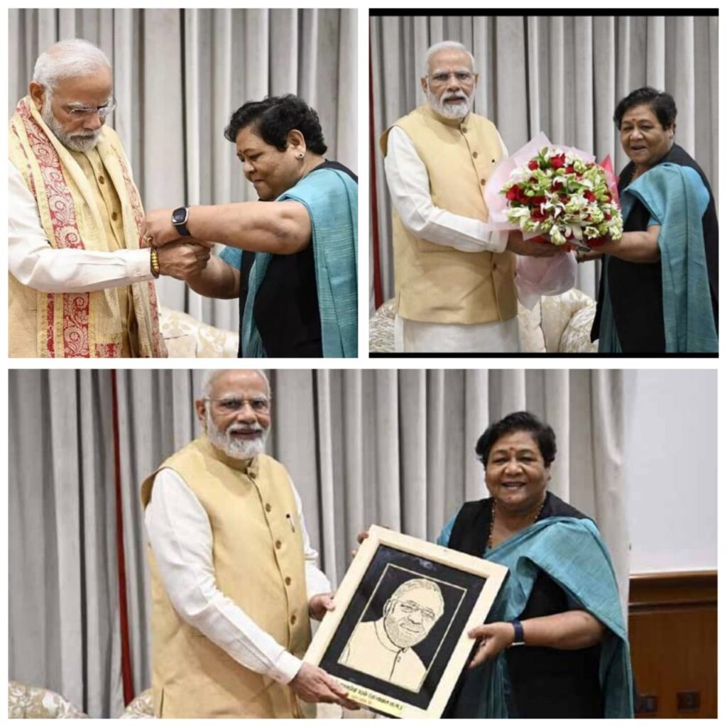 प्रधानमंत्री नरेन्द्र मोदी से राज्यपाल अनुसुईया ने की भेंट