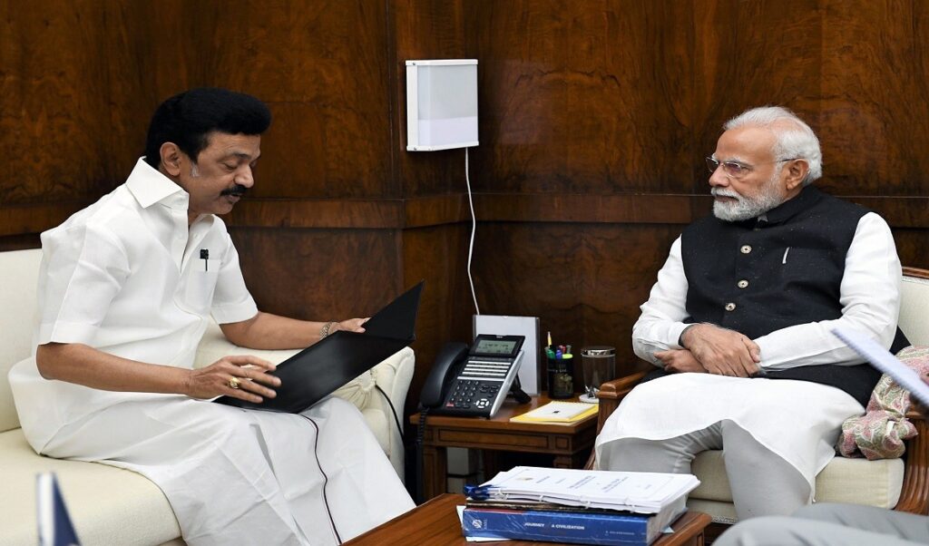 तमिलनाडु के मुख्यमंत्री स्टालिन ने पीएम मोदी से की मुलाकात, राज्य के प्रमुख मुद्दों पर की चर्चा