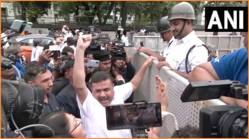 ममता सरकार के खिलाफ भाजपा ने शुरू किया ‘नबान्न’ अभियान, हिरासत में लिए गए सुवेंदु अधिकारी और लॉकेट चटर्जी