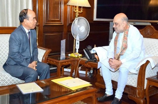 मिजोरम के मुख्यमंत्री जोरमथांगा ने गृहमंत्री अमित शाह से की मुलाकात, म्यांमार शरणार्थी मामले पर हुई चर्चा