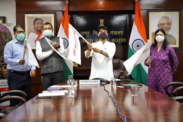 इन शहरों के बीच बेहतर हवाई संपर्क शुरू होने से इस क्षेत्र में पर्यटन और व्यापार की गतिविधियों को बढ़ावा मिलेगा: ज्योतिरादित्य सिंधिया