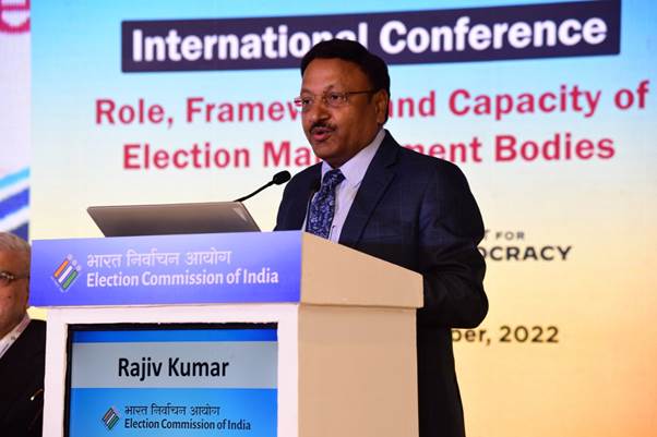 समावेशी चुनाव सच्चाई के साथ जनता की सामूहिक इच्छाशक्ति की अभिव्यक्ति है, जो लोकतंत्र का परिचायक हैः मुख्य चुनाव आयुक्त राजीव कुमार