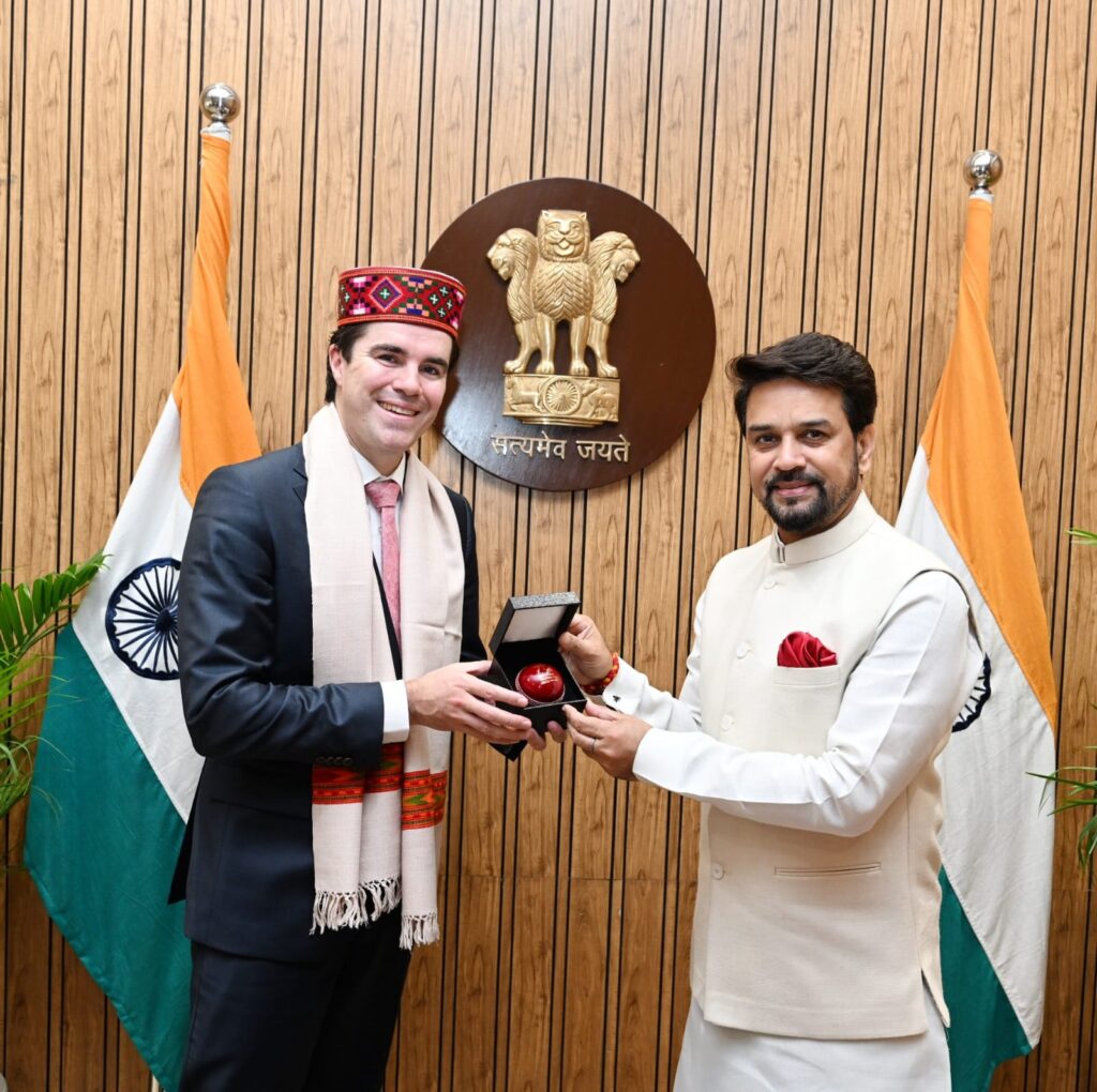 ऑस्ट्रेलिया के सहायक विदेश मंत्री ने अनुराग सिंह ठाकुर से की मुलाकात