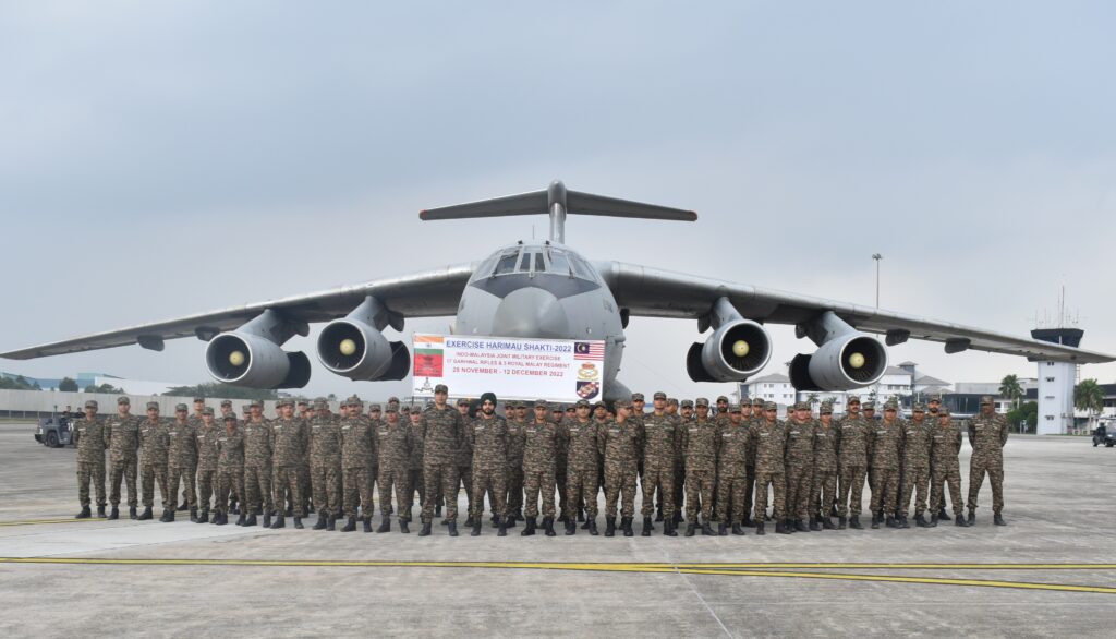 भारत-मलेशिया संयुक्त सैन्य अभ्यास हरिमऊ शक्ति-2022 मलेशिया के क्लांग स्थित पुलाई में शुरू