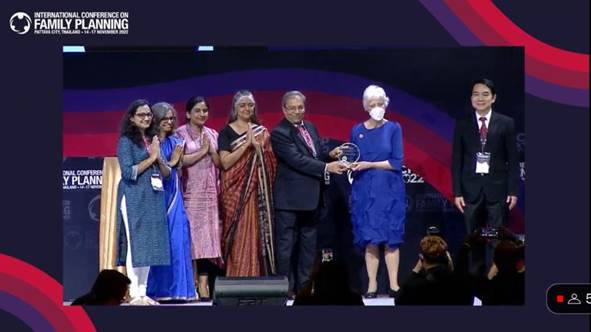 भारत ने अंतरराष्ट्रीय परिवार नियोजन सम्मेलन में परिवार नियोजन नेतृत्व में जीता उत्कृष्टता (ईएक्ससीईएलएल) पुरस्कार-2022