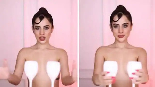 उर्फी जावेद ने की बोल्डनेस की हद पार, कपड़ों का त्याग कर ग्लासेस से ढ़का अपना बदन