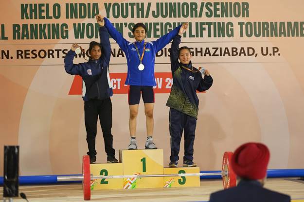 खेलो इंडिया महिला भारोत्तोलन टूर्नामेंट में कई जूनियर और युवा राष्ट्रीय रिकॉर्ड बने