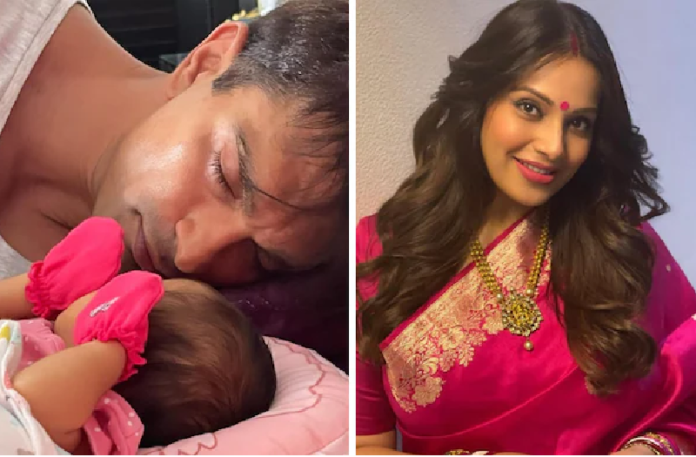 बिपाशा बसु ने शेयर की बेटी देवी की तस्वीर, पापा के साथ आराम करती नजर आई नन्ही परी