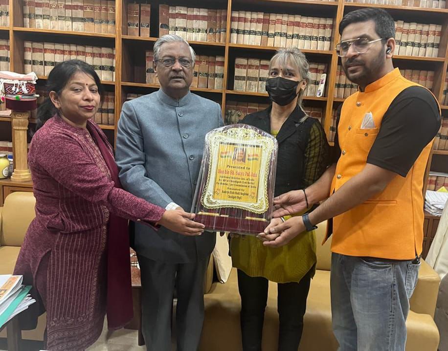 राष्ट्रिय हिन्दू शक्ति संगठन चंडीगढ़ के पदाधिकारी ने सत्यपाल जैन से की मुलाकात