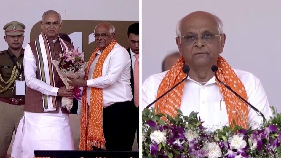 दूसरी बार गुजरात के सीएम बने भूपेंद्र पटेल, इन मंत्रियों ने भी ली मंत्री पद की शपथ