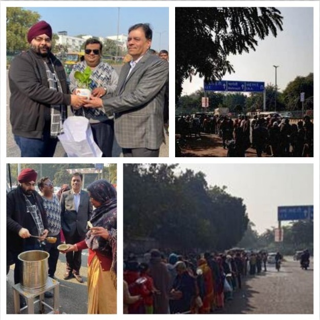लायंस क्लब दिल्ली वेज ने रत्नात्रय फाउंडेशन के सहयोग से फूड फॉर हंगर प्रोजेक्ट के साथ मनाया न्यू ईयर