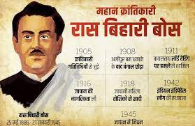 ** रासबिहारी बोस ****21 जनवरी, 1945/ पुण्य-तिथि