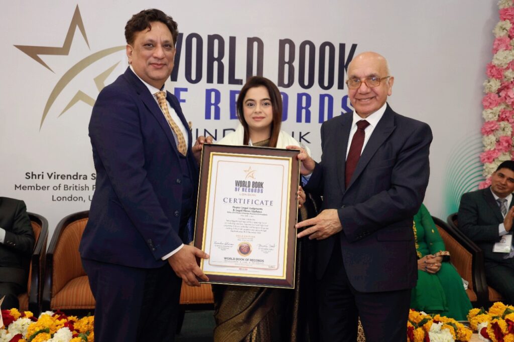लीगल एक्सपर्ट सुप्रीम कोर्ट अधिवक्ता डॉ नूपुर धमिज़ा का एक और वर्ल्ड रिकार्ड.