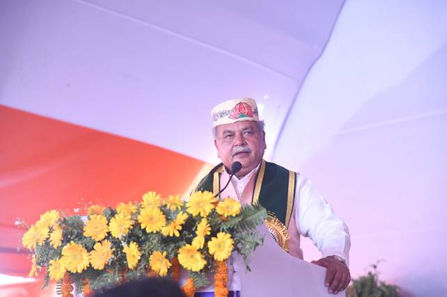 सैनिकों की तरह हमारे किसानों का जज्बा भी बहुत ऊंचा- केंद्रीय मंत्री नरेंद्र सिंह तोमर