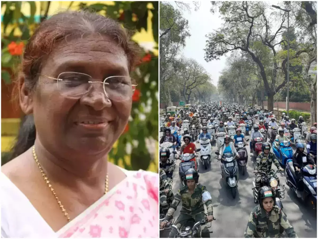 राष्ट्रपति वीडियो संदेश के माध्यम से नवभारत टाइम्स द्वारा आयोजित महिला बाइक रैली में शामिल हुईं