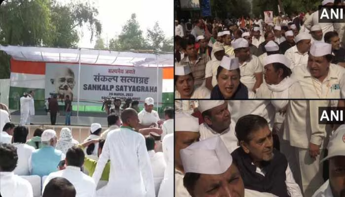 राहुल गांधी को लोकसभा की सदस्यता से अयोग्य ठहराए जाने के विरोध में हल्ला बोल, देशभर में कांग्रेस का ‘सत्याग्रह’