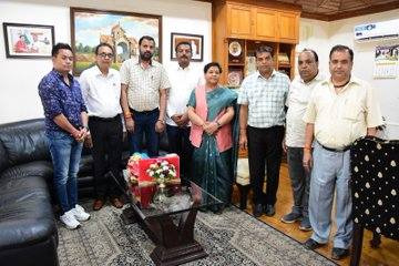 राज्यपाल मणिपुर से राम शर्मा, किशन अग्रवाल ने राजभवन में की मुलाकात