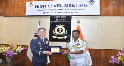 भारतीय तट रक्षक और कोरियाई तट रक्षक के बीच 11वीं उच्च स्तरीय बैठक (एचएलएम) नई दिल्ली में की गई आयोजित