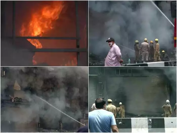दिल्ली के सेंट्रल बाजार में लगी भयंकर आग, मौके पर पहुंची 30 से अधिक फायर ब्रिगेड गाड़ियां