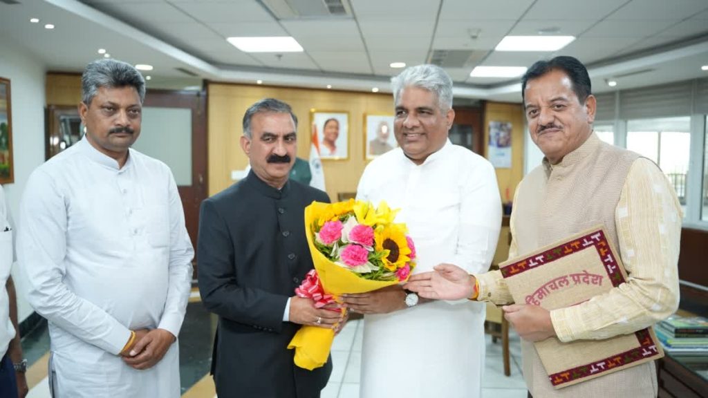 मुख्यमंत्री सुखविंदर सिंह सुक्खू ने नई दिल्ली में केंद्रीय पर्यावरण मंत्री भूपेंद्र यादव से की मुलाकात