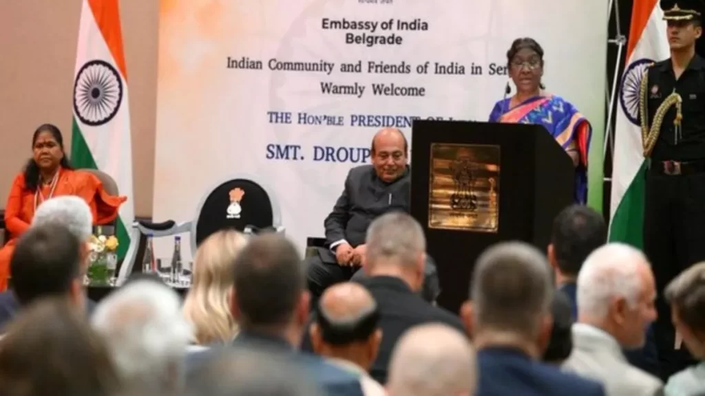 राष्ट्रपति मुर्मू सर्बिया पहुंचे; बेलग्रेड में भारतीय समुदाय, फ्रेंड्स ऑफ इंडिया को संबोधित किया