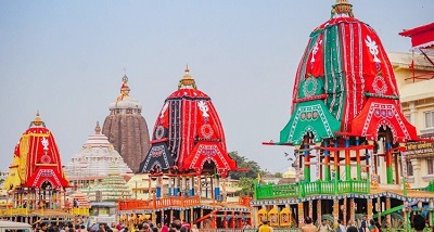 ओडिसा के पुरी में भगवान जगन्नाथ की वापसी रथयात्रा के लिए बहुस्तरीय सुरक्षा व्यवस्था