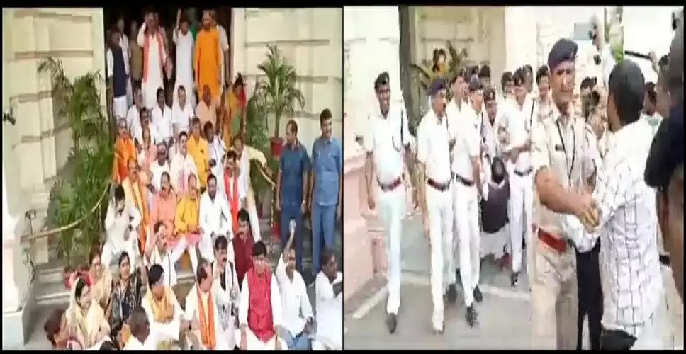 बिहार विधानसभा में मानसून सत्र के दौरान हंगामा , बीजेपी विधायक को मार्शल ने निकाला बाहर