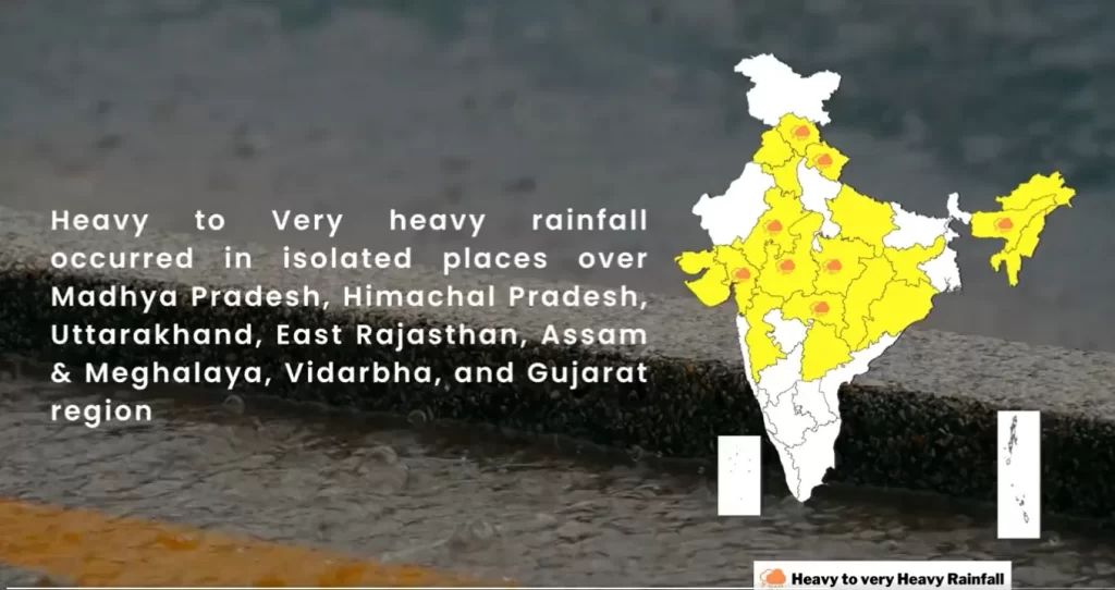मौसम विभाग ने अगले दो दिनों के लिए उत्तराखण्ड, हिमाचल प्रदेश, ओडिशा और मध्य प्रदेश में ऑरेंज जारी किया अलर्ट