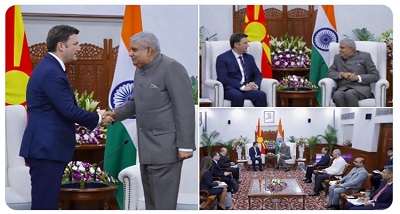 उत्तर मेसिडोनिया के विदेश मंत्री बुजर उस्मानी ने आज नई दिल्ली में उपराष्ट्रपति जगदीप धनखड से की भेंट