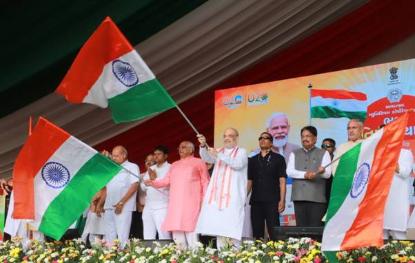 प्रधानमंत्री नरेन्द्र मोदी ने आजादी के अमृत महोत्सव में समग्र देश में देशभक्ति का एक ज्वार खड़ा करने का काम किया है: अमित शाह