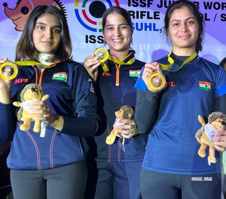 भारत ने शूटिंग में जीता गोल्ड, 25m महिला पिस्टल टीम इवेंट से पदक