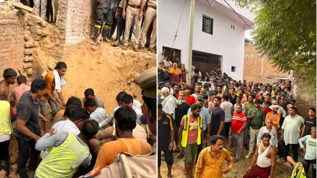 गाजियाबाद में भरभराकर गिरी दो मंजिला इमारत, मलबे में दबने से एक की मौत