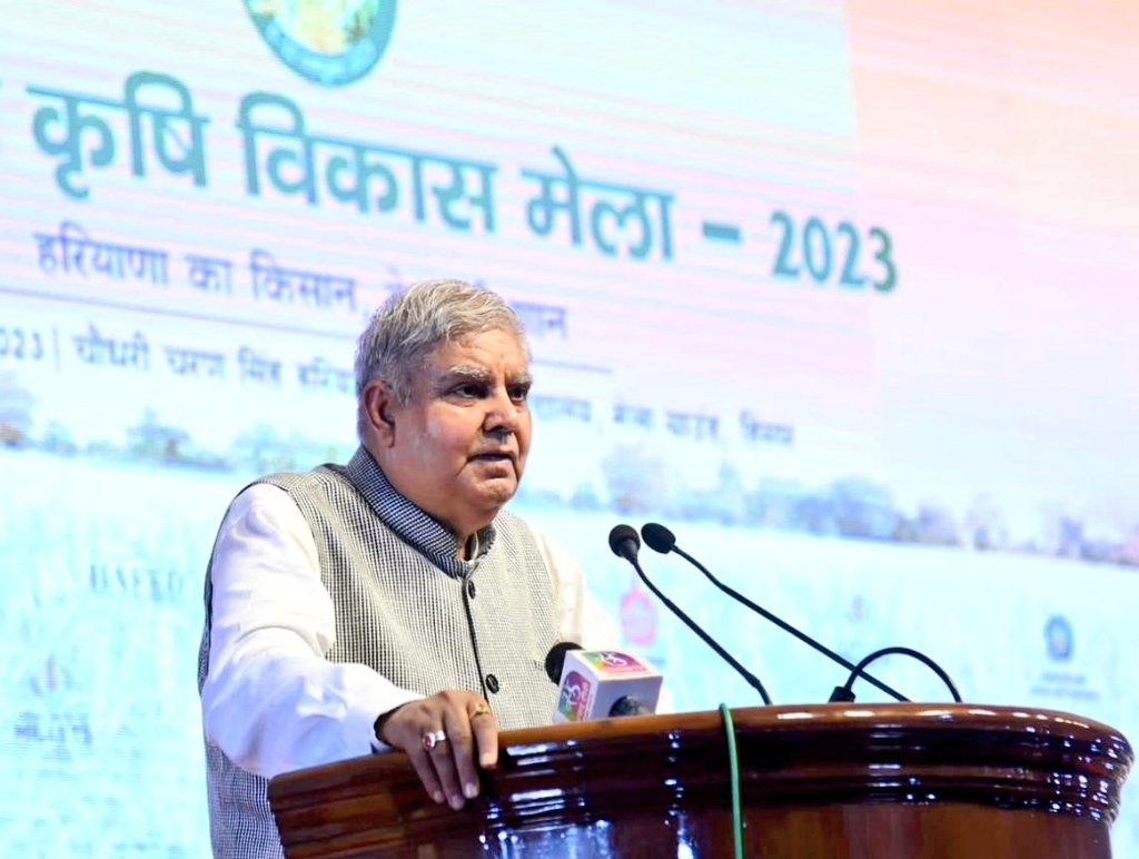 किसानों की बदौलत भारत बना दुनिया की पांचवी आर्थिक महाशक्ति – उपराष्ट्रपति धनखड़