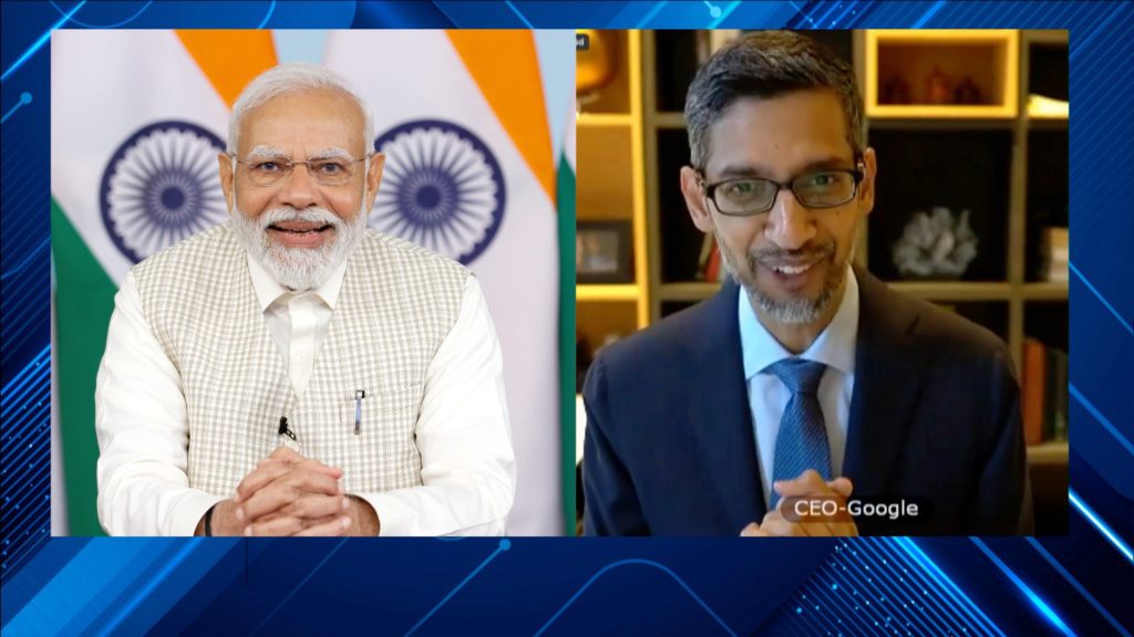 पीएम मोदी ने गूगल के सीईओ सुंदर पिचाई से की बातचीत, भारत में इलेक्ट्रॉनिक्स विनिर्माण इकोसिस्टम के विस्तार पर हुई चर्चा