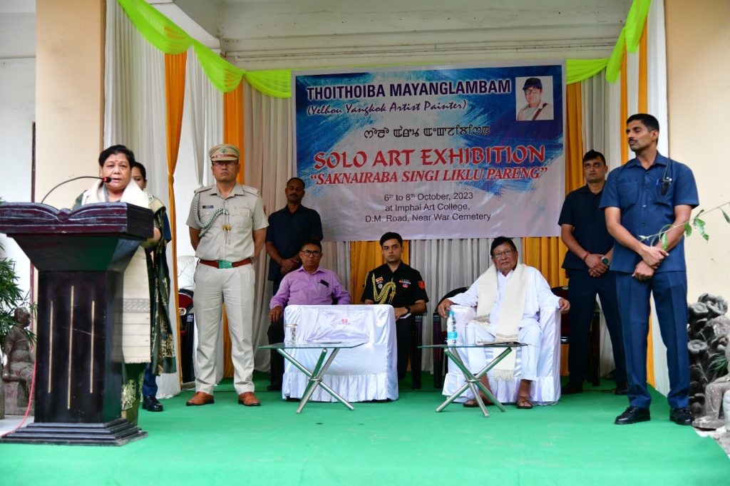 राज्यपाल अनुसुईया उइके ने थोइथोइबा मयंग लाम बम की आर्ट एक्जीबिशन का किया उद्घाटन