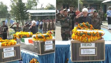 LG मनोज सिन्हा और सेना ने दी राजौरी एनकाउंटर में शहीद हुए 5 जवानों को श्रद्धांजलि