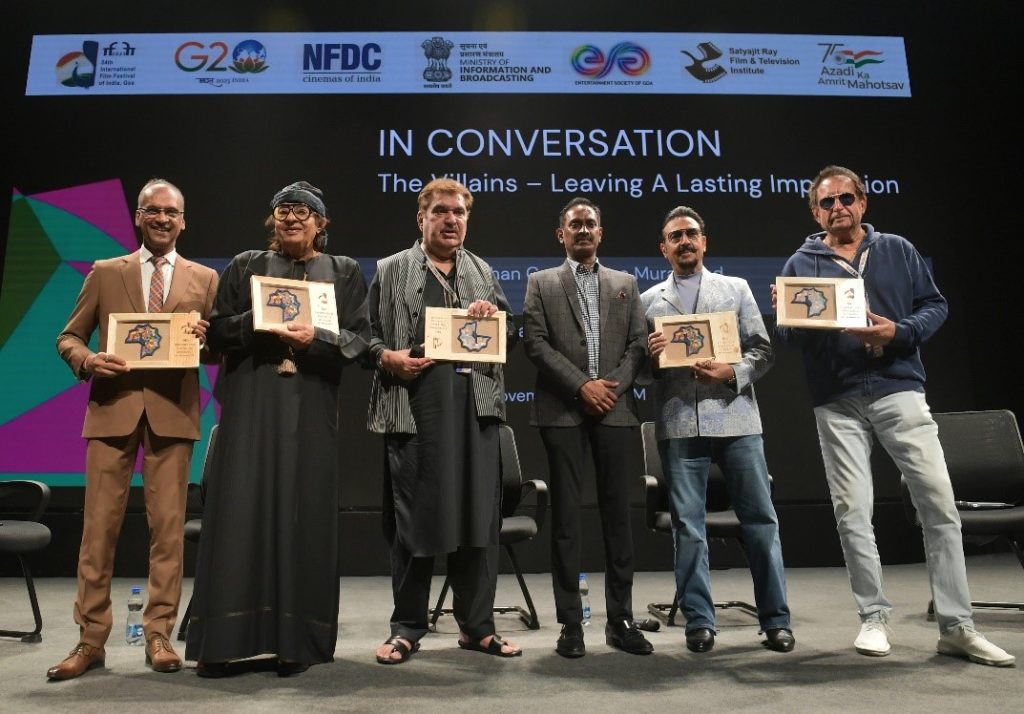 54 वें भारतीय अंतर्राष्ट्रीय फिल्म महोत्सव में खलनायकों की भूमिका पर ‘द विलेन्स – लीविंग अ लास्टिंग इम्प्रेशन’ शीर्षक पर बातचीत सत्र का किया गया आयोजन