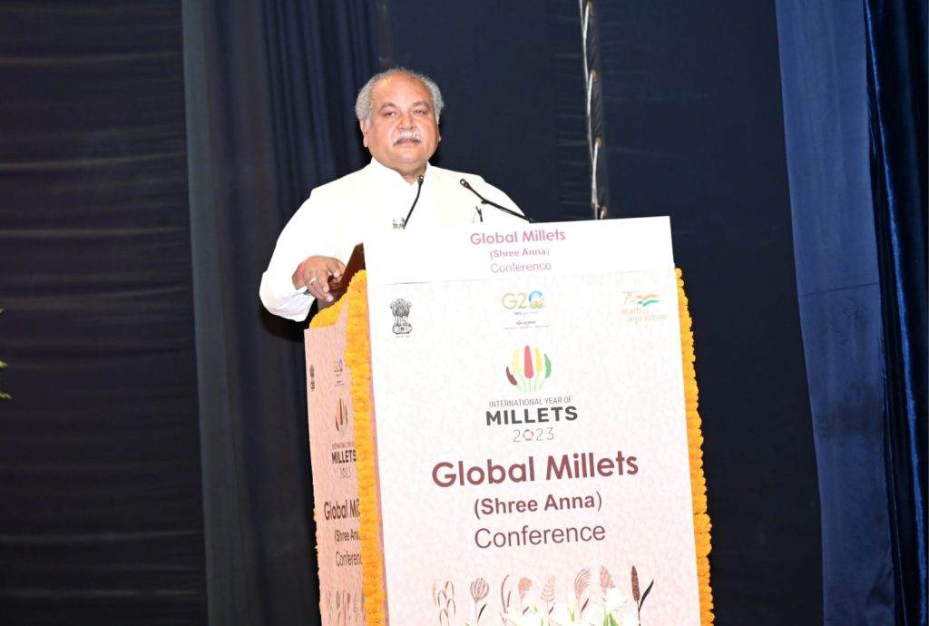 “श्री अन्न वैश्विक उत्कृष्ट शोध केंद्र” का किसानों को अधिकाधिक लाभ मिलें- नरेंद्र सिंह तोमर