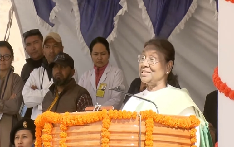 लेह में नागरिक अभिनंदन में शामिल हुई राष्ट्रपति द्रौपदी मुर्मू
