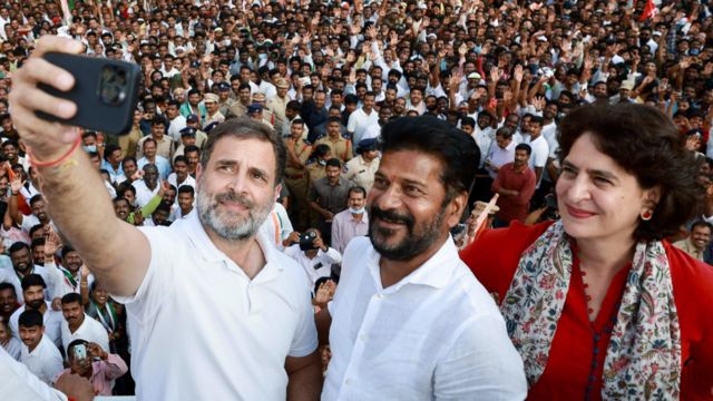 हैदराबाद में कांग्रेस विधायकों की बैठक,सीएम पद के लिए रेवंत रेड्डी का नाम चर्चा में