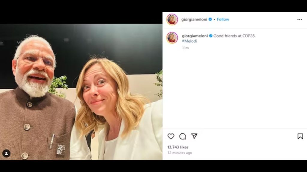 Italy's PM Meloni took selfie with Prime Minister Modi, wrote 'Good friends' on social media...