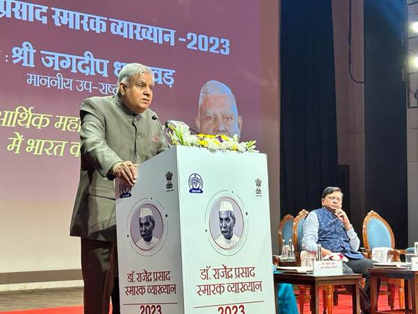 हाल के वर्षों में भारत की अर्थव्यवस्था और वैश्विक स्तर पर भारत का सम्मान एवं विश्वसनीयता में कई गुना वृद्धि हुई है: उपराष्ट्रपति In recent years, India's economy and India's respect and credibility at the global level have increased manifold: Vice President