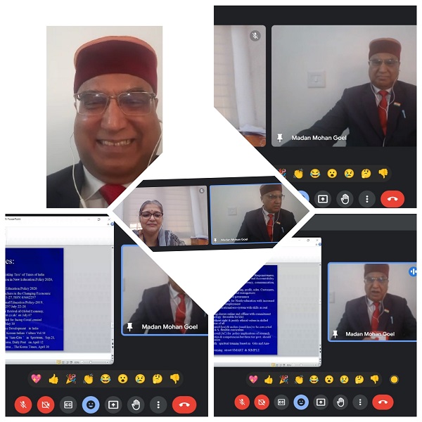 नीडो-गवर्नेंस के प्रयासों हेतु शैक्षणिक नेतृत्व के पास कृत्रिम बुद्धिमत्ता (एआई) से अधिक आध्यात्मिक बुद्धिमत्ता (एसआई) होनी चाहिए: प्रो. एम.एम. गोयल
