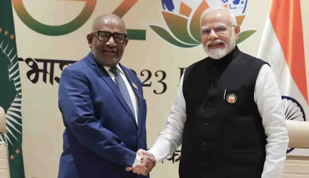 प्रधानमंत्री ने अज़ाली असौमानी को कोमोरोस राष्ट्रपति के रूप में फिर से चुने जाने पर दी बधाई