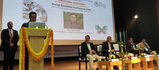 केंद्रीय मंत्री किरेन रिजिजू ने भारत अंतरराष्ट्रीय विज्ञान महोत्सव 2023 में युवा वैज्ञानिक सम्मेलन का किया शुभारंभ