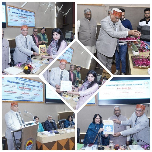 प्रथम श्रीमती मेवा वती गोयल पुरस्कार 2023 सुश्री जाह्न्वी को एमए अर्थशास्त्र कुरूक्षेत्र विश्वविद्यालय में प्रथम आने के लिए दिया गया