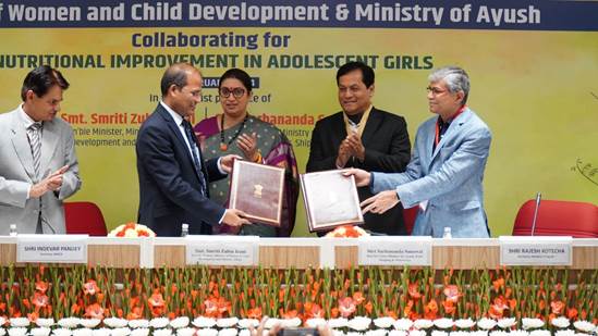 आयुर्वेद हस्तक्षेपों के माध्यम से किशोरियों के पोषण में सुधार के लिए आयुष मंत्रालय और महिला एवं बाल विकास मंत्रालय एकजुट होकर काम करेंगे