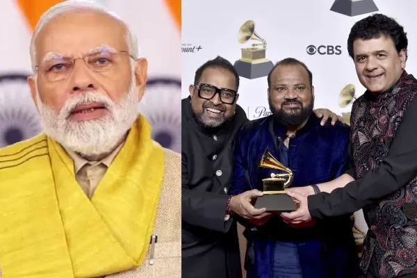 प्रधानमंत्री ने ग्रैमीज़ में ‘सर्वश्रेष्ठ वैश्विक संगीत’ पुरस्कार जीतने पर उस्ताद ज़ाकिर हुसैन और अन्य को दी बधाई