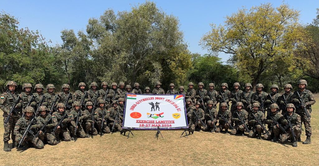 भारतीय सेना की टुकड़ी संयुक्त सैन्य अभ्यास “अभ्यास लमितिये-2024” में भाग लेने के लिए के लिए सेशेल्स हुई रवाना
